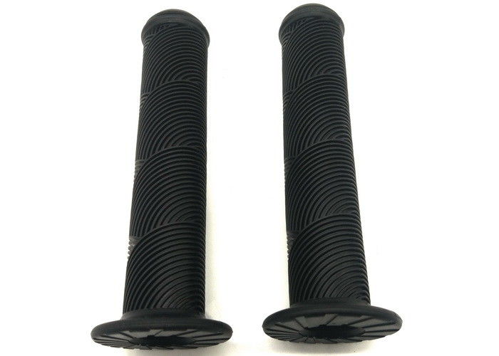 145mm Length Trick Bike Parts , BMX Handlebar Grips With Plastic End Plugs