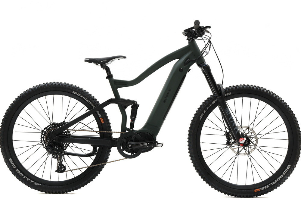 Electric Assist Mountain Bike alloy suspension frame mid drive motor