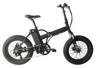 Folding Electric Assist Fat Bike Wheel Size 20 &quot; Suspension Fork LED Display