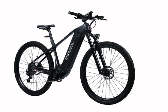 Black Carbon Frame E-Powered Mountain Cycle With Hydraulic Disc Brake Performance And 36V 15.6Ah Battery Capacity