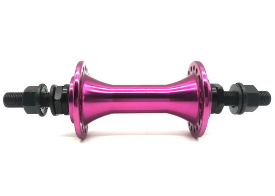 Front Position BMX Bike Hub Safety 3 / 8 " Axle 2 Sealed Bearings